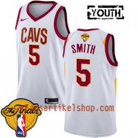 NBA Cleveland Cavaliers Trikot J.R. Smith 5 2018 NBA Finals Patch Nike Weiß Swingman - Kinder